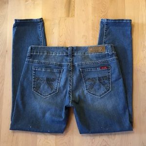 Seven7 sparkly rhinestone distressed skinn…